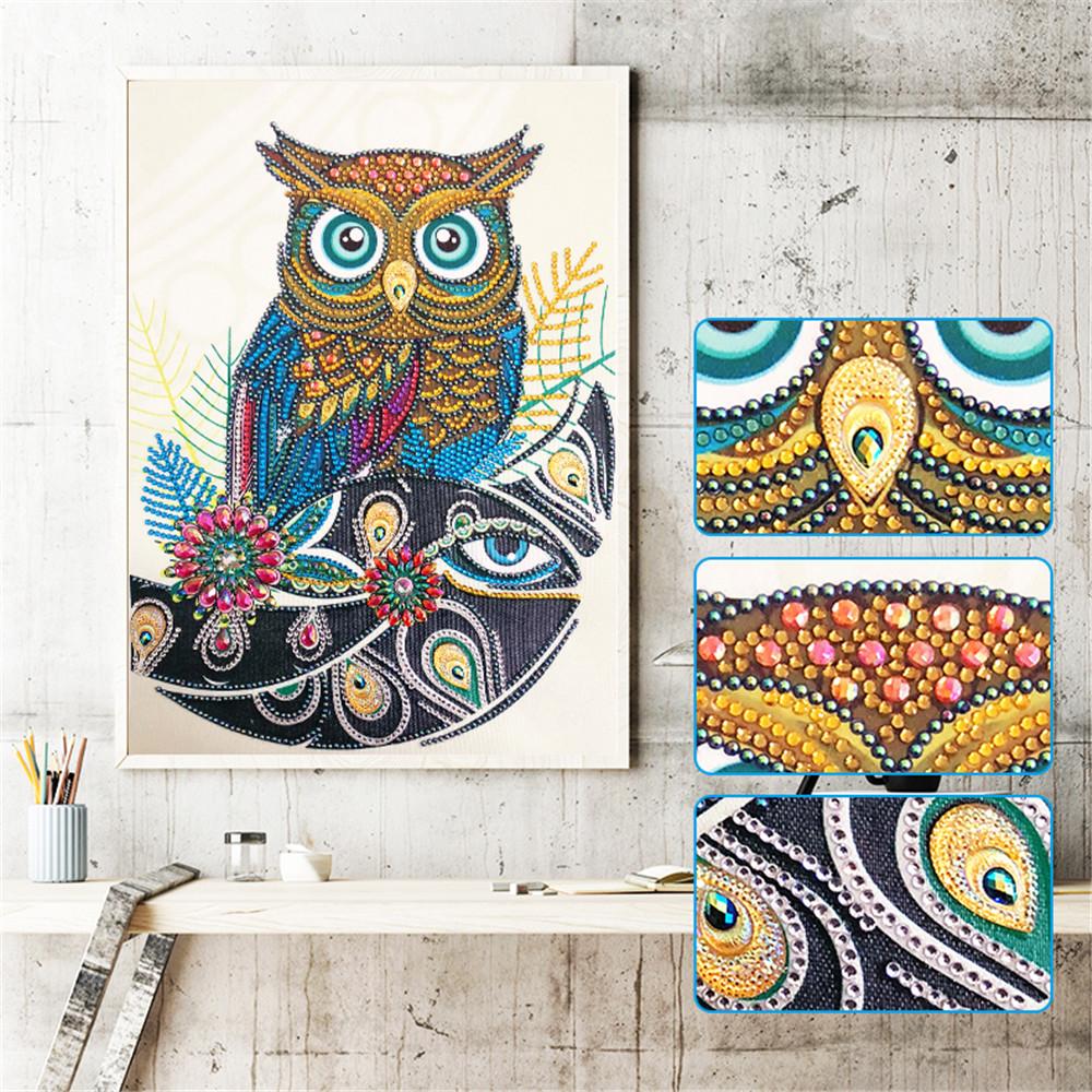 Crystal Rhinestone Diamond Painting Kit | Animal Owl