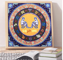 Load image into Gallery viewer, Crystal Rhinestone Diamond Painting Kit | Compass Gemini
