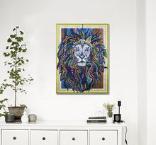 Load image into Gallery viewer, Crystal Rhinestone Diamond Painting Kit | Watercolor lion
