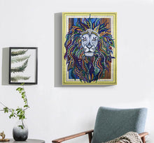 Load image into Gallery viewer, Crystal Rhinestone Diamond Painting Kit | Watercolor lion
