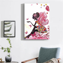 Load image into Gallery viewer, Crystal Rhinestone Diamond Painting Kit | Cartoon Butterfly Girl
