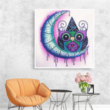 Load image into Gallery viewer, Crystal Rhinestone Diamond Painting Kit | Cartoon Owl
