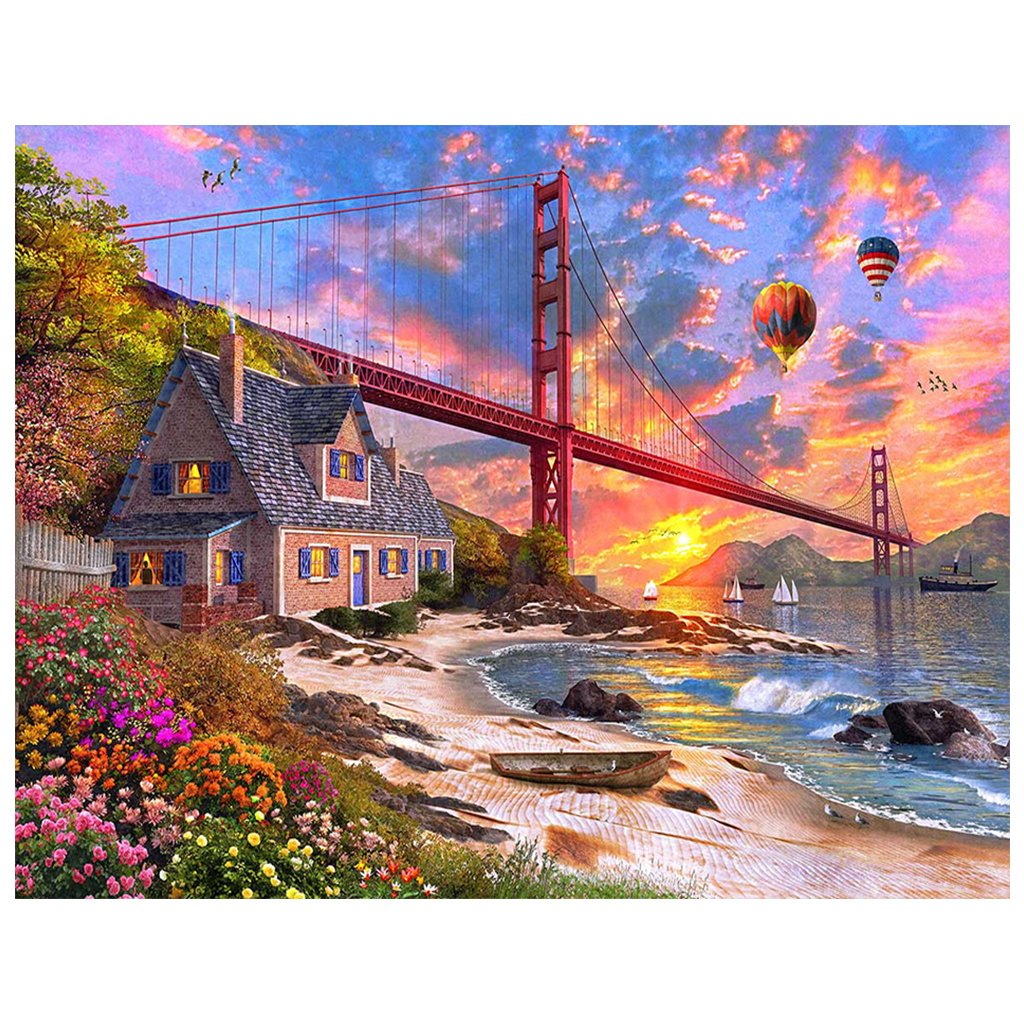 Full Diamond Painting kit | Jumbo Golden Gate Bridge, San Francisco