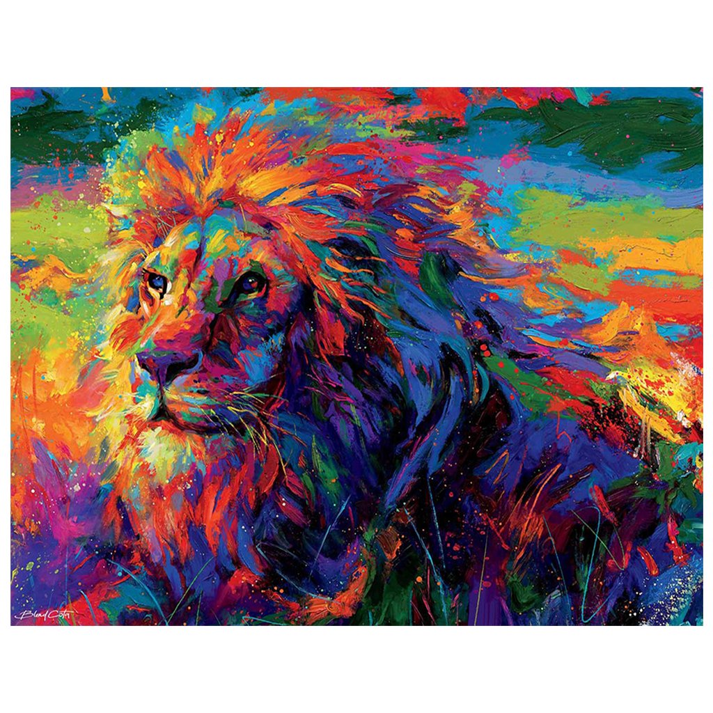 Full Diamond Painting kit | Watercolor lion