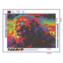 Load image into Gallery viewer, Full Diamond Painting kit | Watercolor lion
