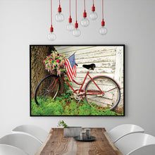 Load image into Gallery viewer, Full Diamond Painting kit | Flower basket on the front of bicycle
