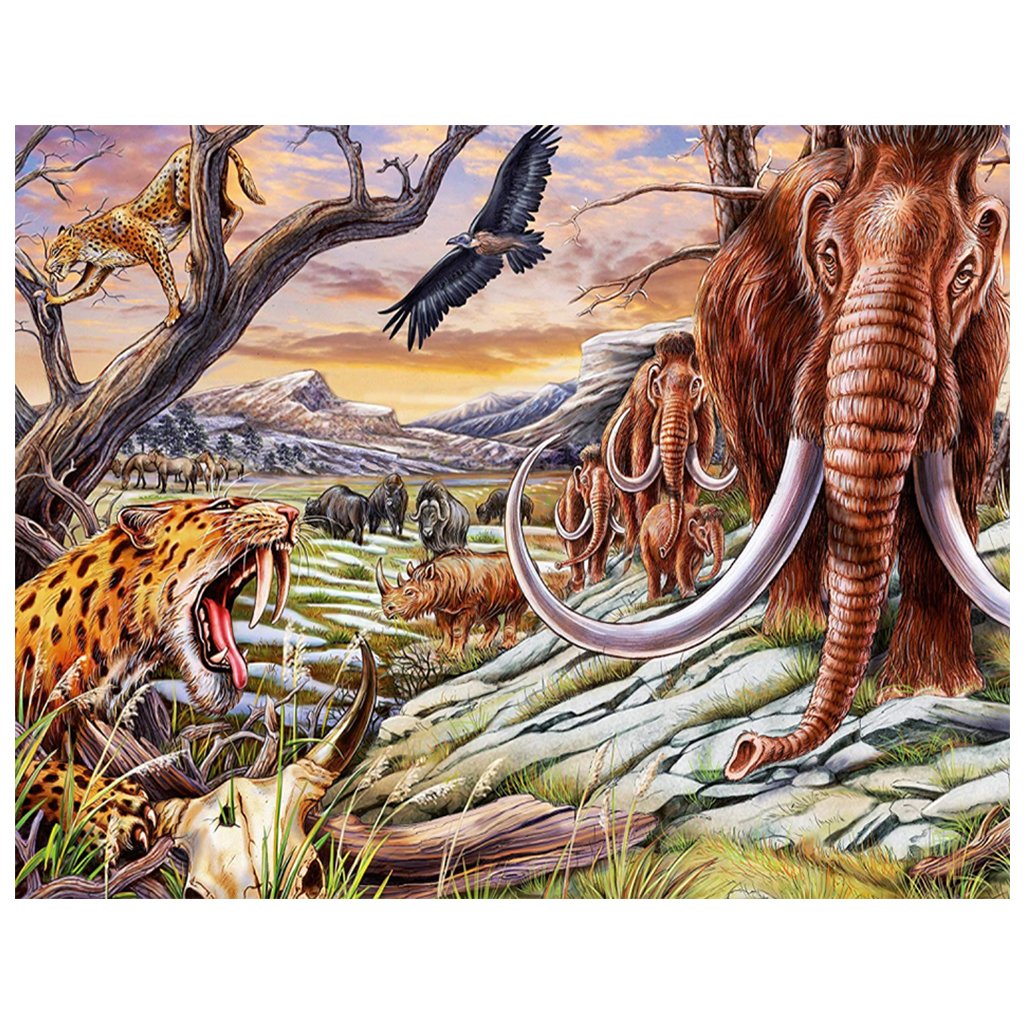 Full Diamond Painting kit | Cheetah, Mammoth, Rhino and Eagle