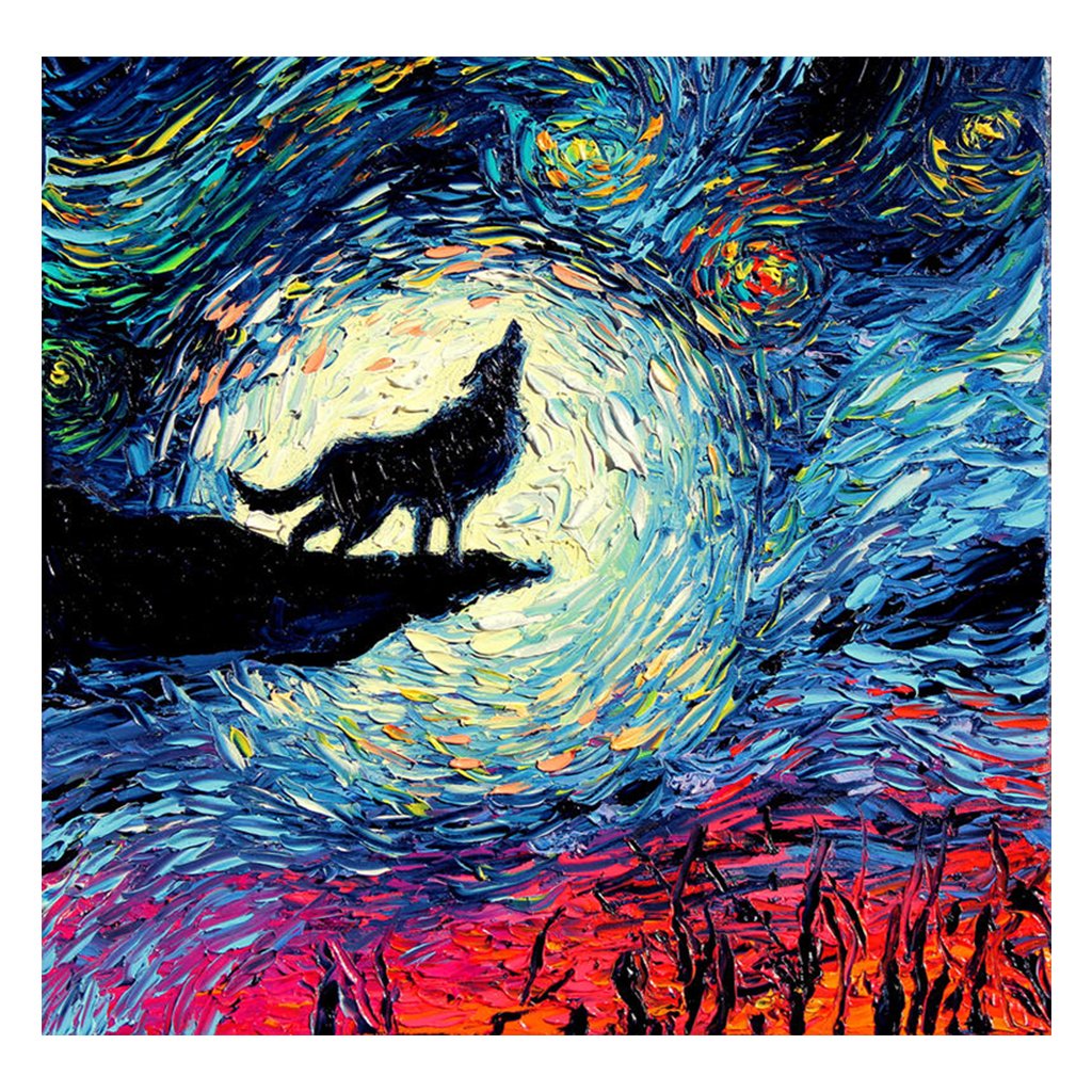 Full Diamond Painting kit | Roaring wolf