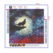 Load image into Gallery viewer, Full Diamond Painting kit | Roaring wolf
