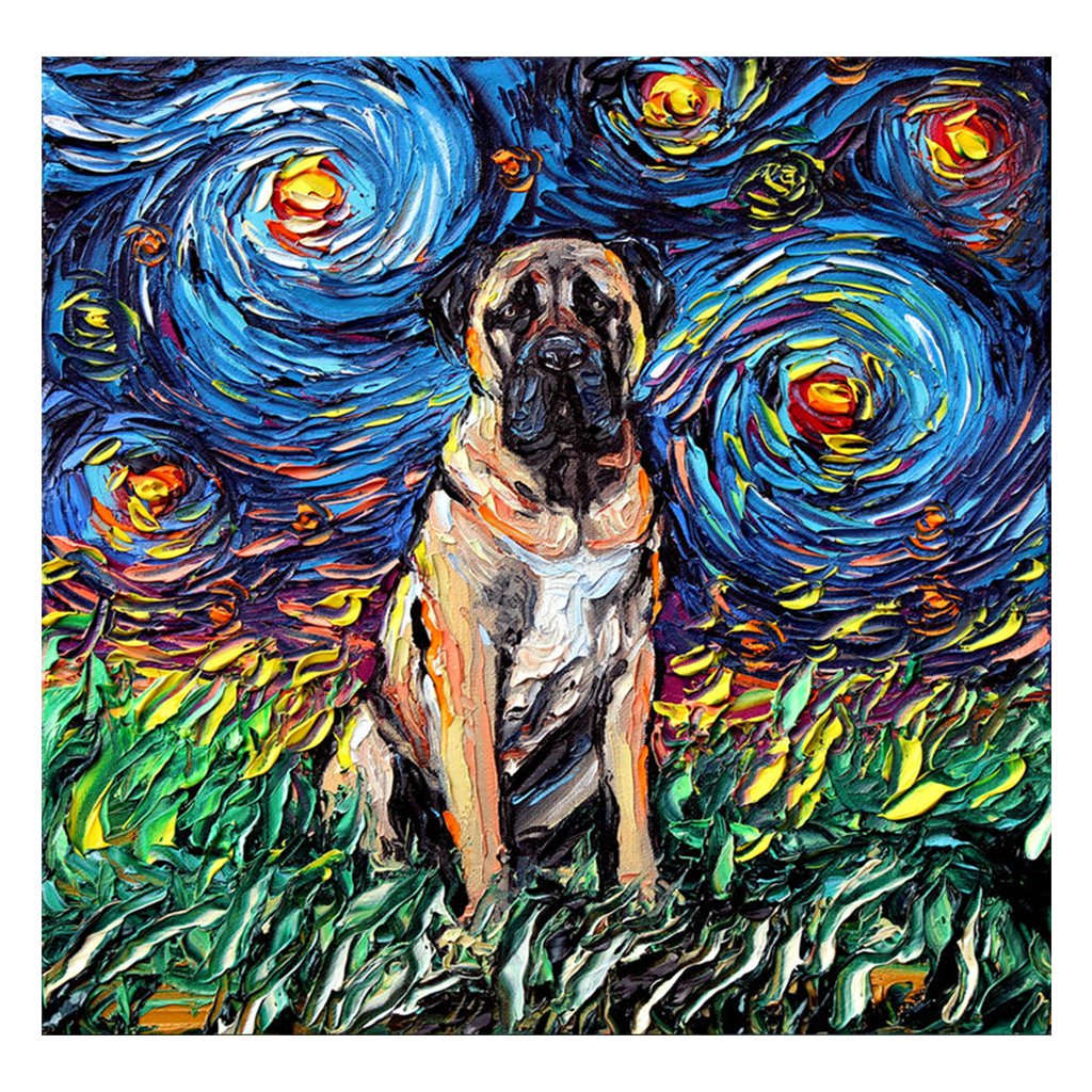 Full Diamond Painting kit | Dog kangal under the beautiful starry sky