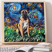 Load image into Gallery viewer, Full Diamond Painting kit | Dog kangal under the beautiful starry sky
