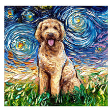 Load image into Gallery viewer, Full Diamond Painting kit | Airedale Terrier under the beautiful starry sky
