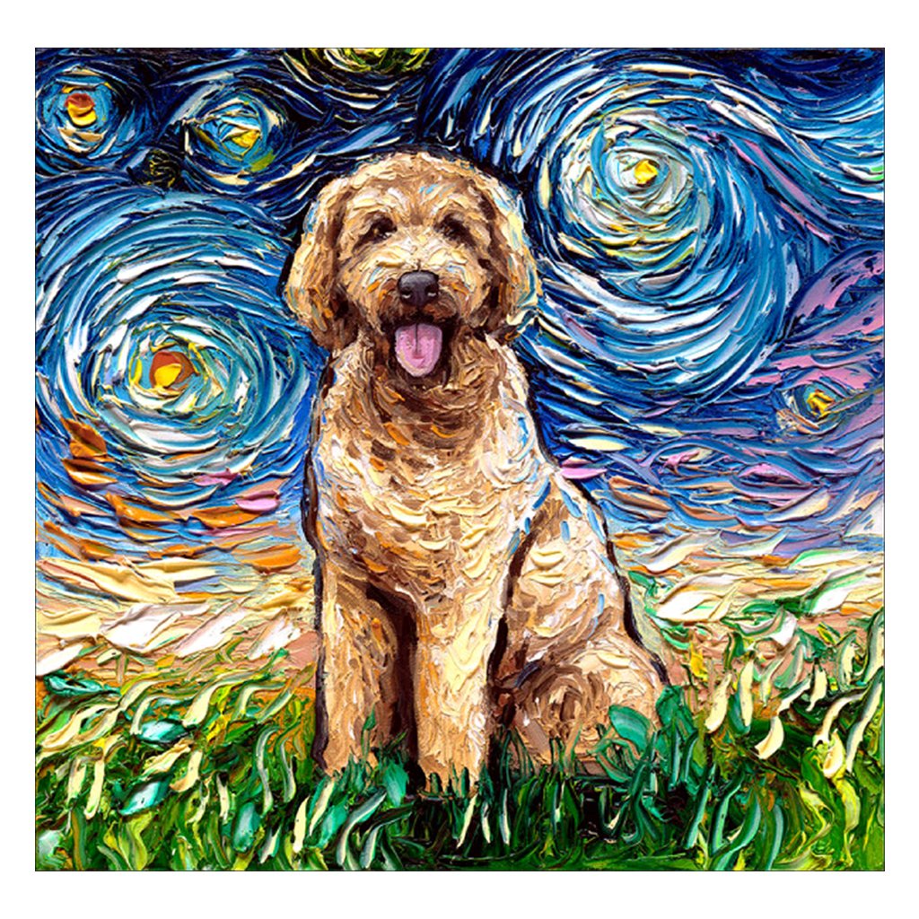 Full Diamond Painting kit | Airedale Terrier under the beautiful starry sky