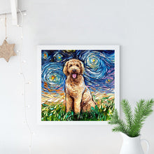 Load image into Gallery viewer, Full Diamond Painting kit | Airedale Terrier under the beautiful starry sky
