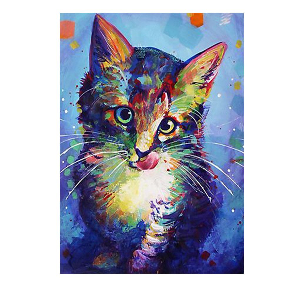Full Diamond Painting kit | Watercolor kitten