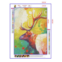 Load image into Gallery viewer, Full Diamond Painting kit | Watercolor sika deer
