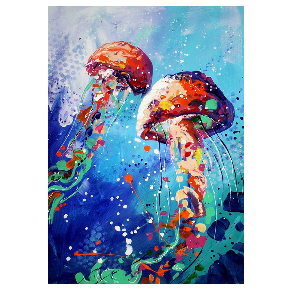 Full Diamond Painting kit | Watercolor jellyfish