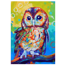 Load image into Gallery viewer, Full Diamond Painting kit | Watercolor owl
