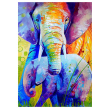 Load image into Gallery viewer, Full Diamond Painting kit | Elephant mother and child
