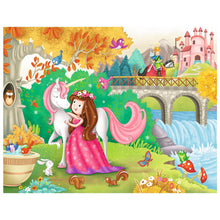 Load image into Gallery viewer, Full Diamond Painting kit | Unicorns and princesses, princes on horse
