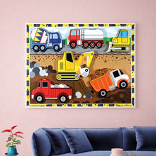 Load image into Gallery viewer, Full Diamond Painting kit | Road-building trucks and excavators
