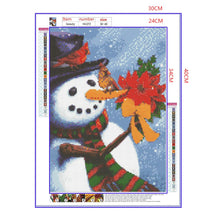 Load image into Gallery viewer, Full Diamond Painting kit | Snowman and Cardinals
