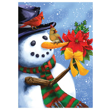 Load image into Gallery viewer, Full Diamond Painting kit | Snowman and Cardinals
