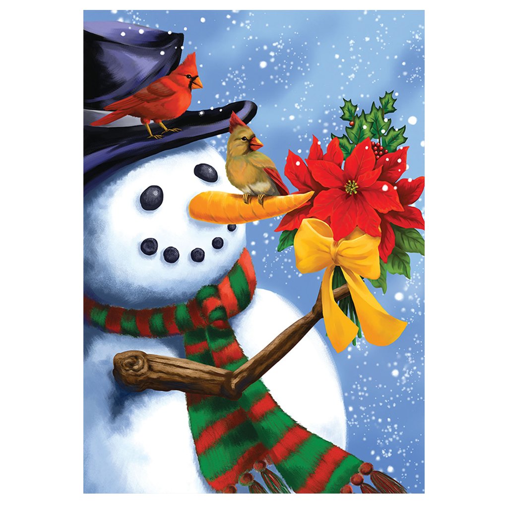 Full Diamond Painting kit | Snowman and Cardinals