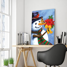 Load image into Gallery viewer, Full Diamond Painting kit | Snowman and Cardinals
