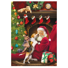 Load image into Gallery viewer, Full Diamond Painting kit | Santa and his pets

