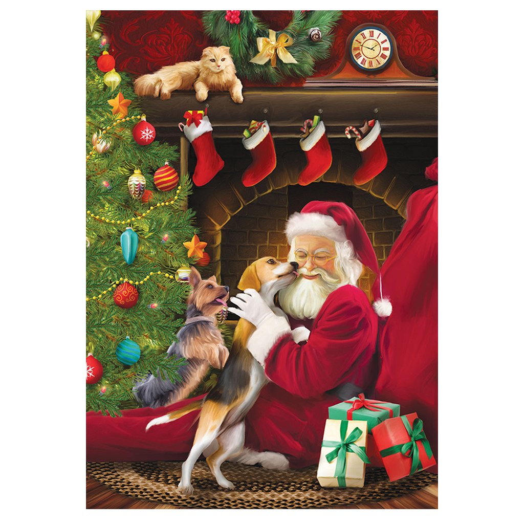 Full Diamond Painting kit | Santa and his pets