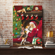 Load image into Gallery viewer, Full Diamond Painting kit | Santa and his pets
