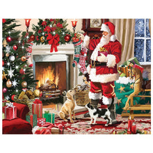 Load image into Gallery viewer, Full Diamond Painting kit | Santa Claus preparing gifts
