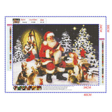 Load image into Gallery viewer, Full Diamond Painting kit | Santa Claus reading a letter with animals
