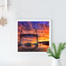 Load image into Gallery viewer, Full Diamond Painting kit | Glass with reflection of the building on the water
