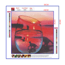 Load image into Gallery viewer, Full Diamond Painting kit | The reflection of a dog and a Seagull in glass
