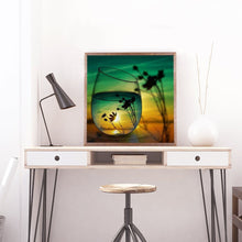 Load image into Gallery viewer, Full Diamond Painting kit | The reflection of wild plants in glass
