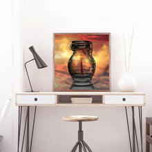 Load image into Gallery viewer, Full Diamond Painting kit | The reflection of the lighthouse in the glass bottle
