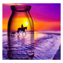 Load image into Gallery viewer, Full Diamond Painting kit | The reflection of horse riding by the sea
