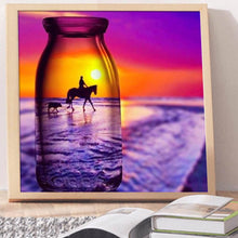 Load image into Gallery viewer, Full Diamond Painting kit | The reflection of horse riding by the sea
