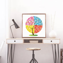 Load image into Gallery viewer, Full Diamond Painting kit | Four-color flower tree
