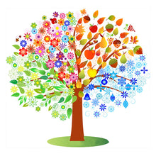 Load image into Gallery viewer, Full Diamond Painting kit | Four Seasons Tree
