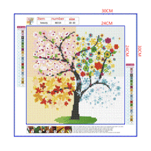 Load image into Gallery viewer, Full Diamond Painting kit | Four Seasons Tree
