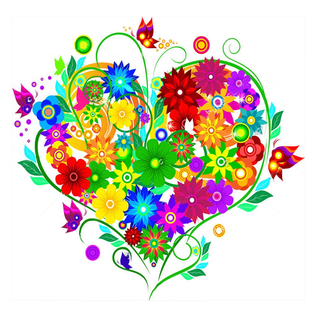 Full Diamond Painting kit | Flower heart