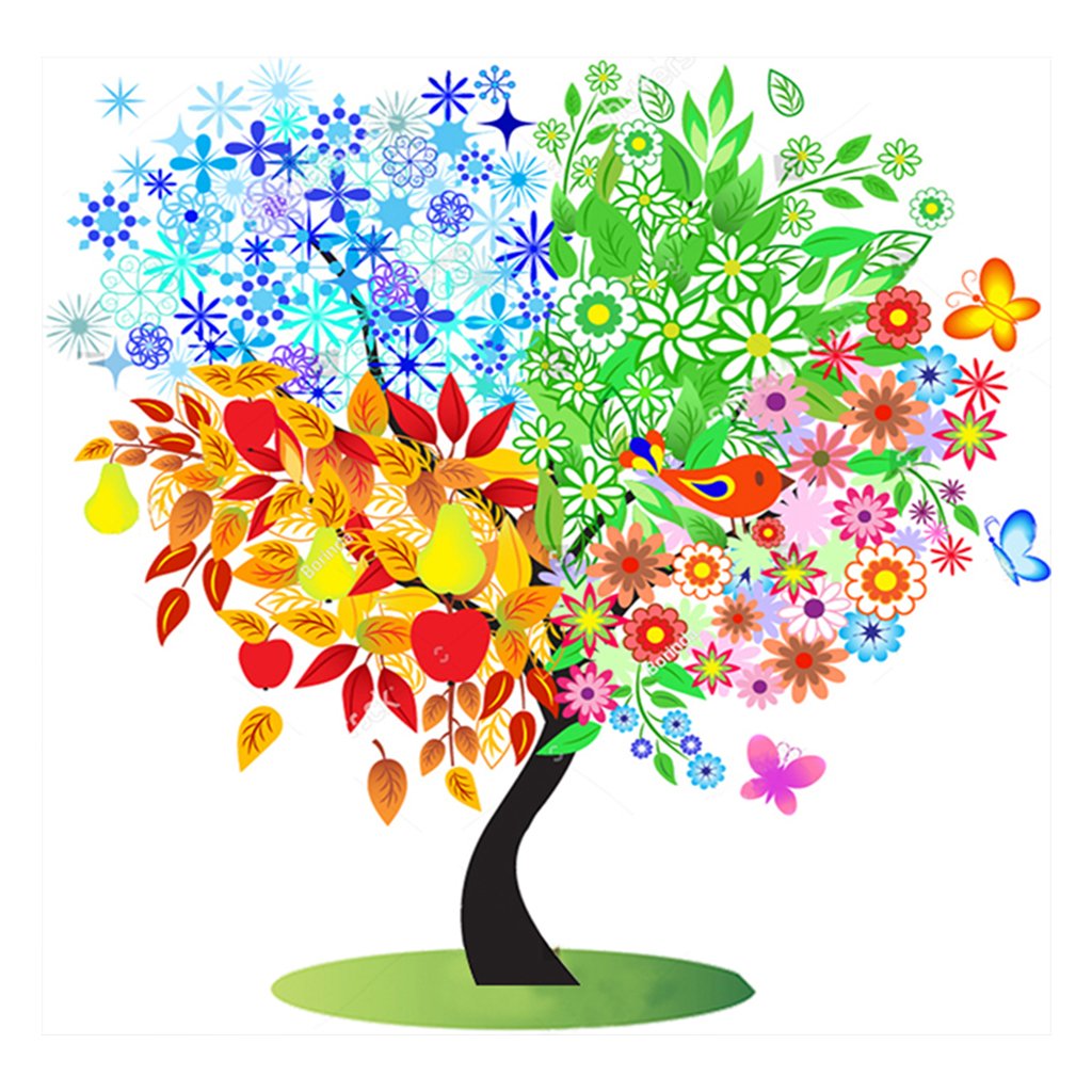 Full Diamond Painting kit | Four Seasons Tree