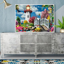 Load image into Gallery viewer, Full Diamond Painting kit | Beautiful view of the lighthouse by the sea

