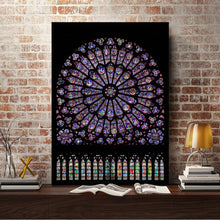 Load image into Gallery viewer, Full Diamond Painting kit | Stained glass windows of Cathédrale Notre Dame de Paris
