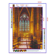 Load image into Gallery viewer, Full Diamond Painting kit | Interior view of Cathédrale Notre Dame de Paris
