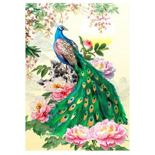 Load image into Gallery viewer, Full Diamond Painting kit | Peacock and flower
