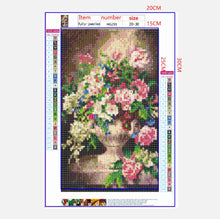 Load image into Gallery viewer, Full Diamond Painting kit | Flowers on vase
